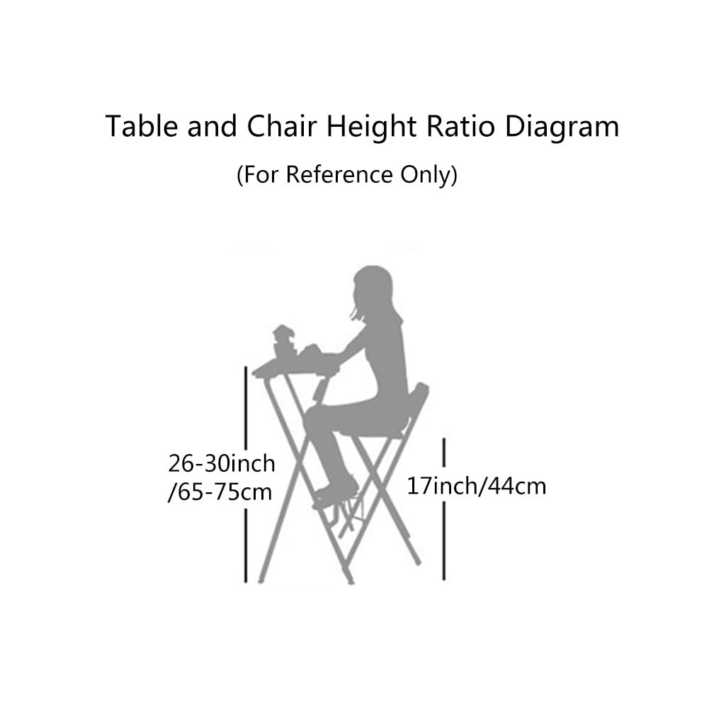 Folding Bar Stool with Backrest, 17.7inch Black S462561