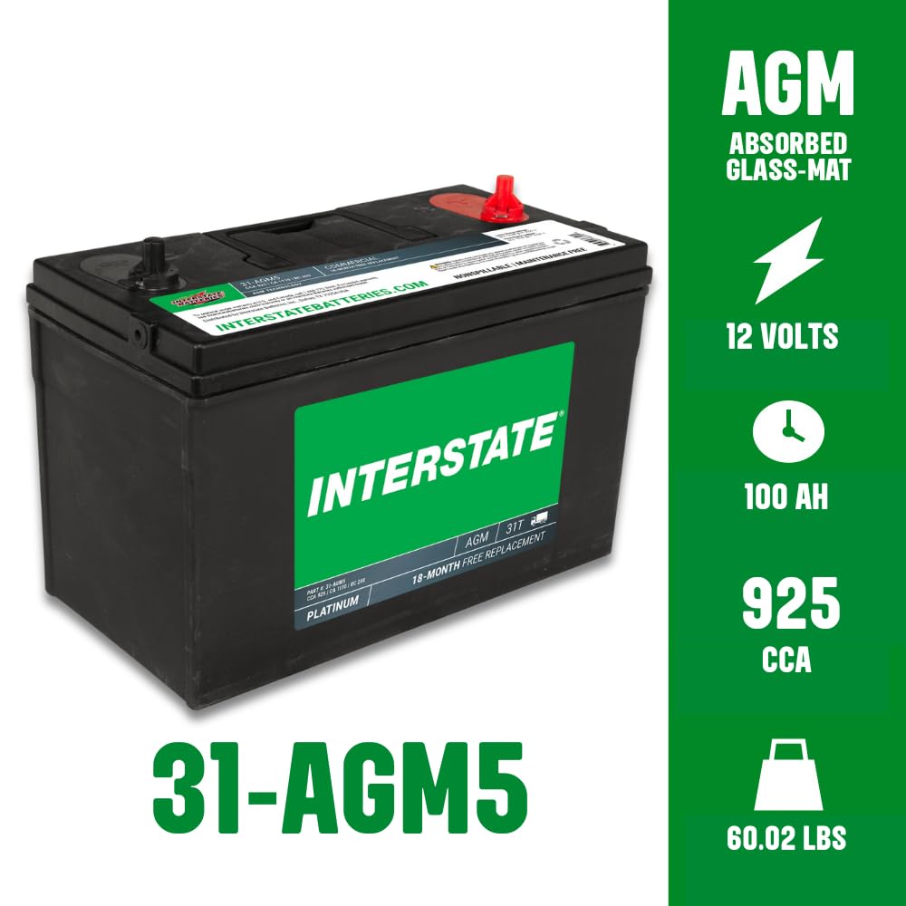 12V 100Ah Group 31 AGM Marine/RV Battery O26980