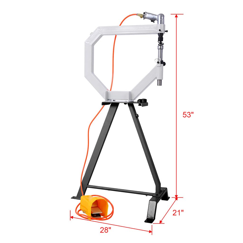 Pneumatic Planishing Hammer, Heavy Duty Metal Shaping Tool with Foot Pedal M736