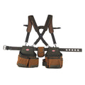Tool Belt with Suspenders, 12 pockets, Brown, 52 Inch H173577