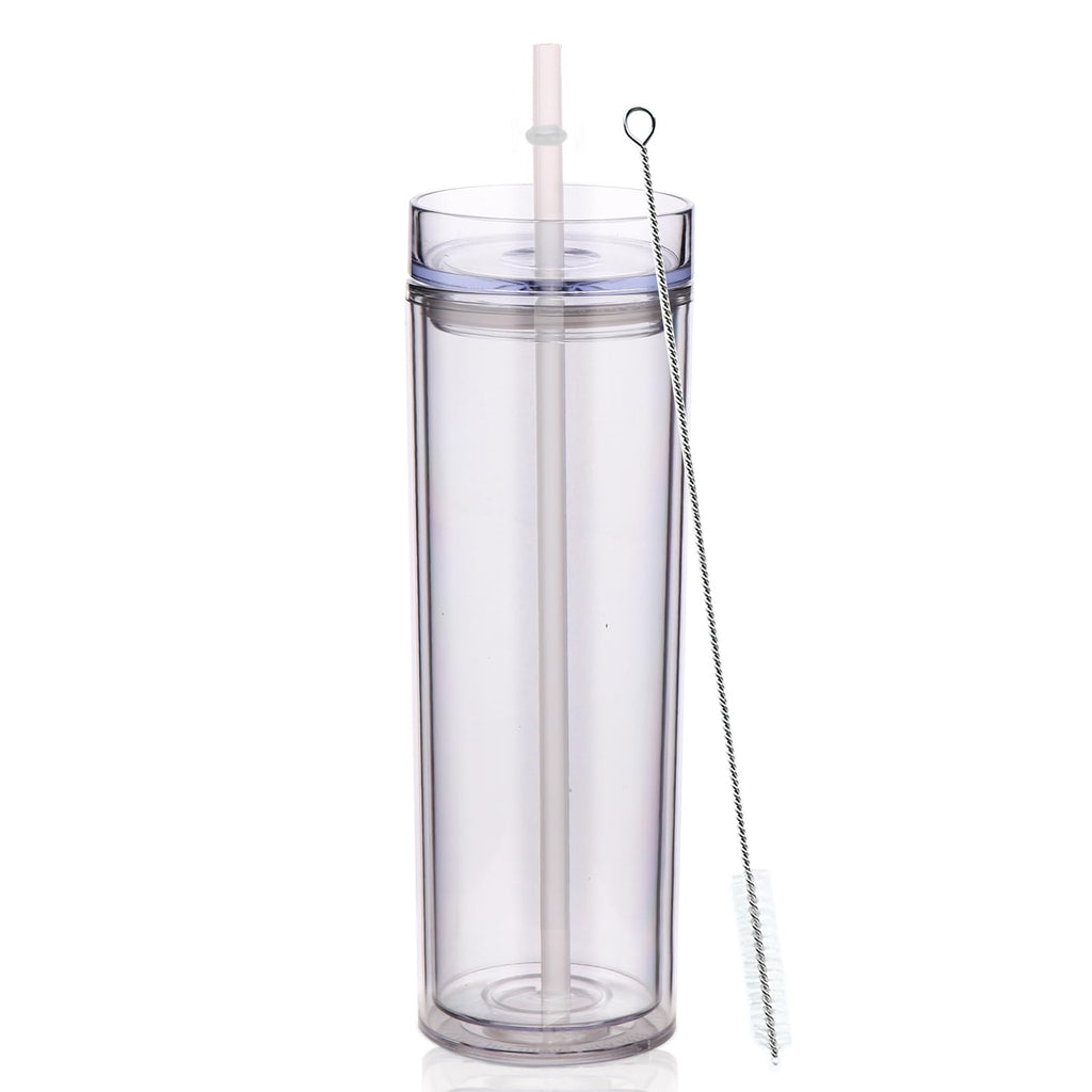 20oz Double Wall Plastic Tumbler with Lid and Straw V465