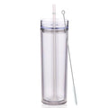 20oz Double Wall Plastic Tumbler with Lid and Straw V465
