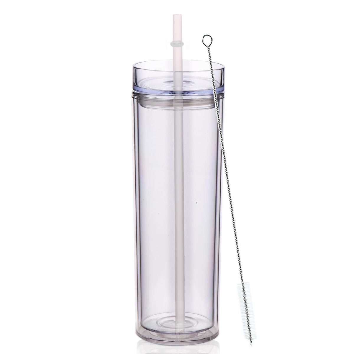 20oz Double Wall Plastic Tumbler with Lid and Straw V465