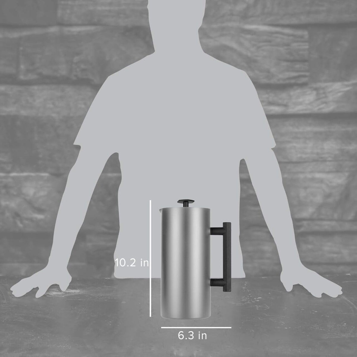32oz Stainless Steel French Press B664633