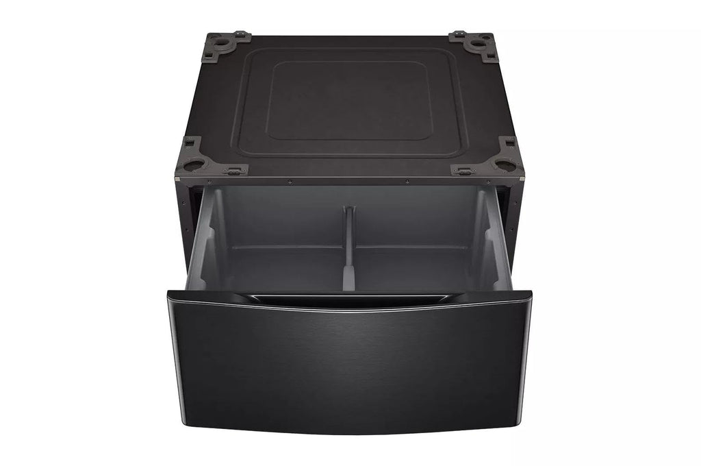 29 in. Laundry Pedestal with Storage Drawer in Black Steel D738