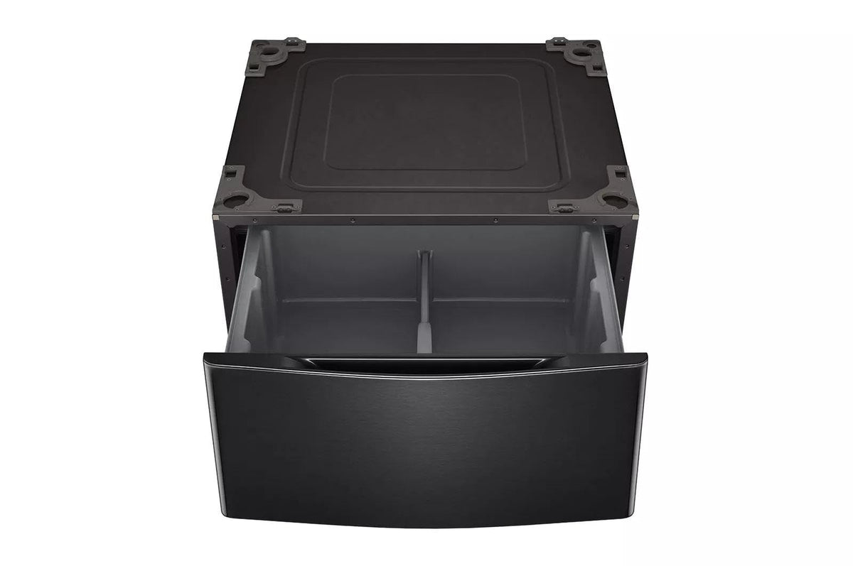 29 in. Laundry Pedestal with Storage Drawer in Black Steel D738