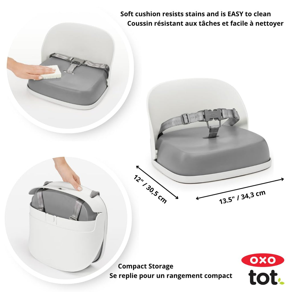 Gray Toddler Booster Seat with Straps I940