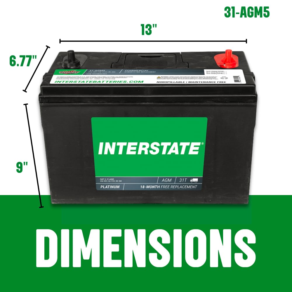 12V 100Ah Group 31 AGM Marine/RV Battery O26980