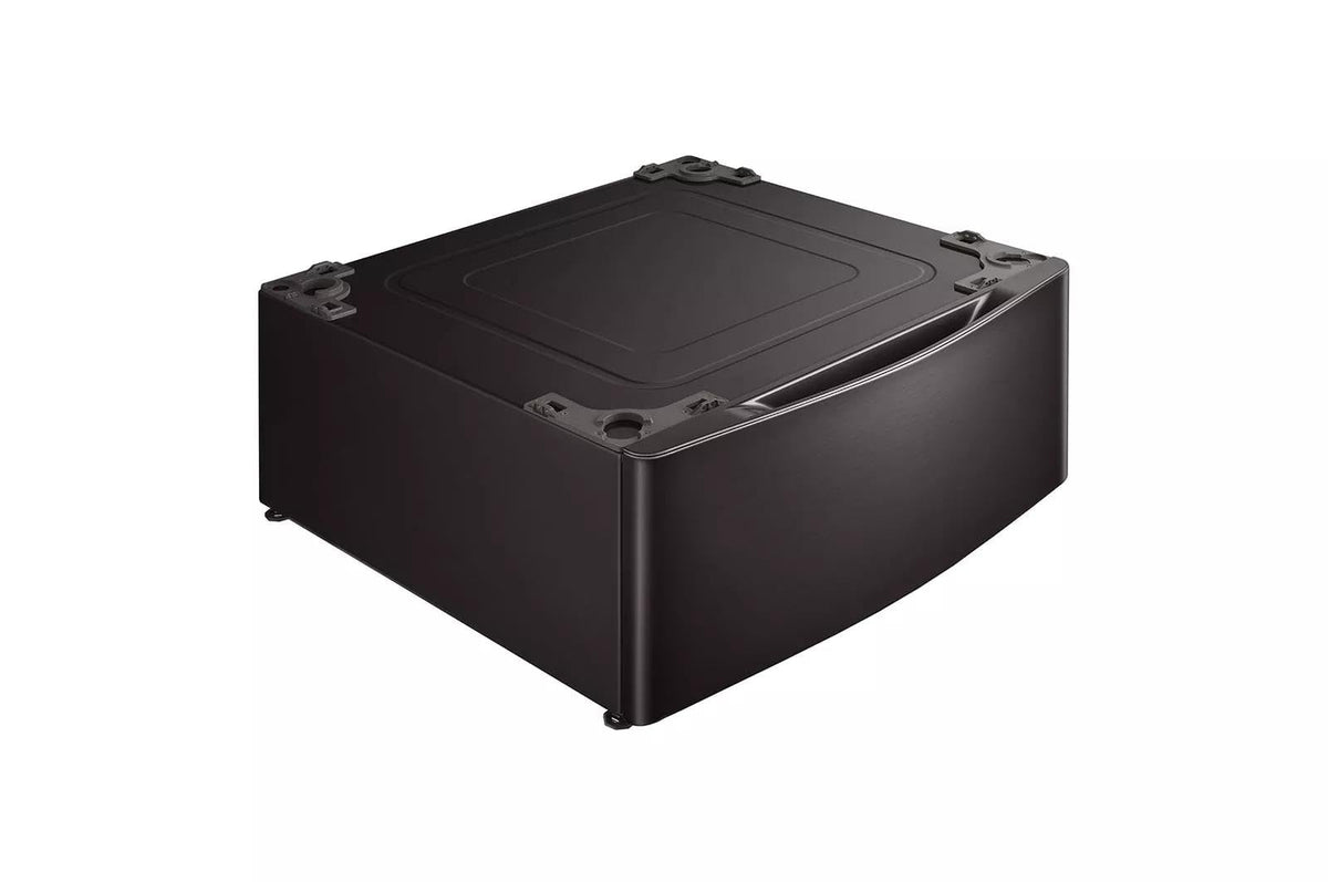 29 in. Laundry Pedestal with Storage Drawer in Black Steel D738