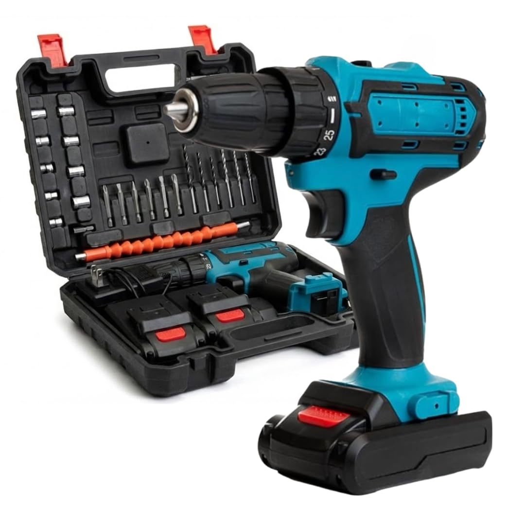 21V Cordless Drill Set with 2 Batteries and Charger L672155