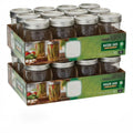 16oz Wide Mouth Clear Glass Mason Jars with Lids & Bands O54449
