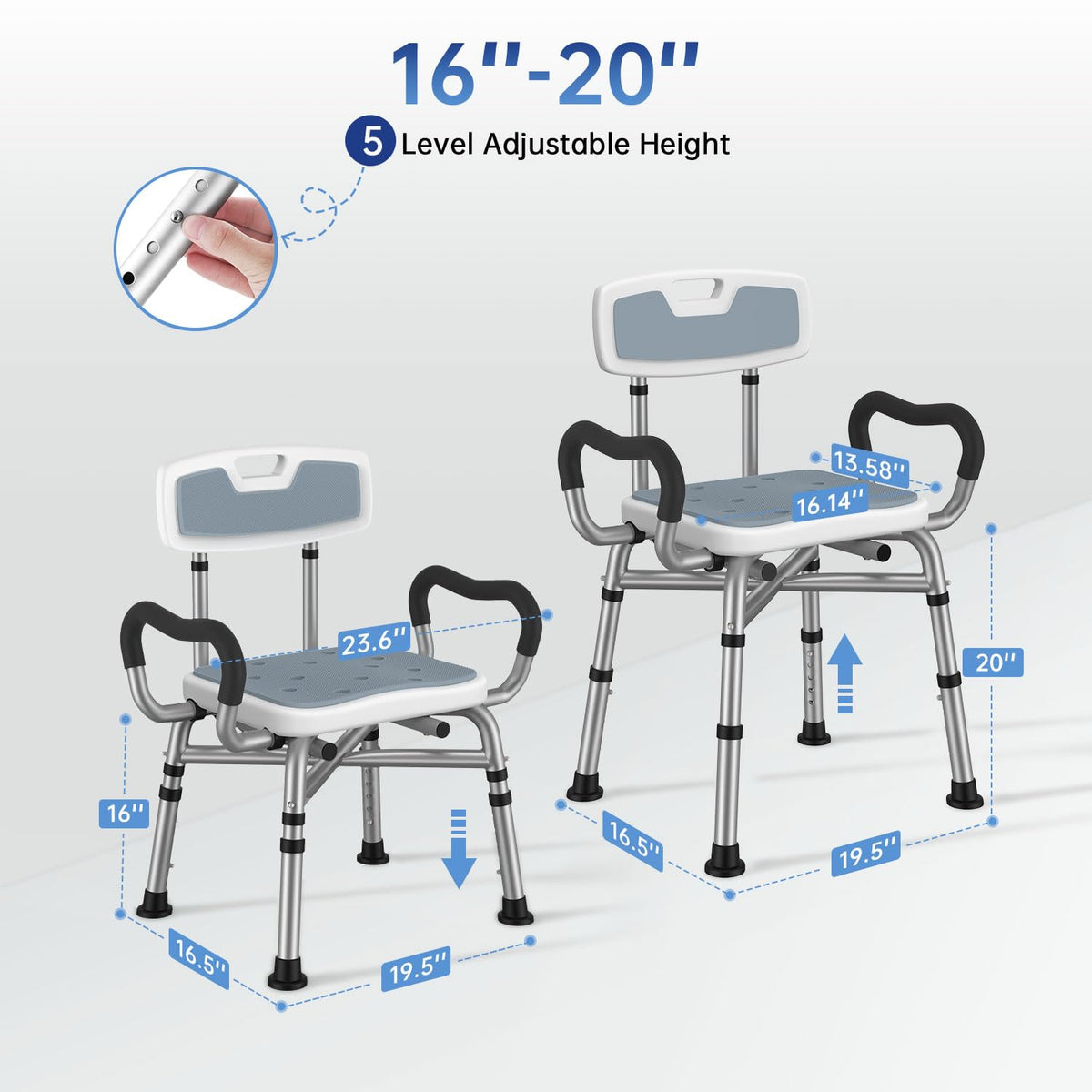 Shower Chair with Arms and Back V37942