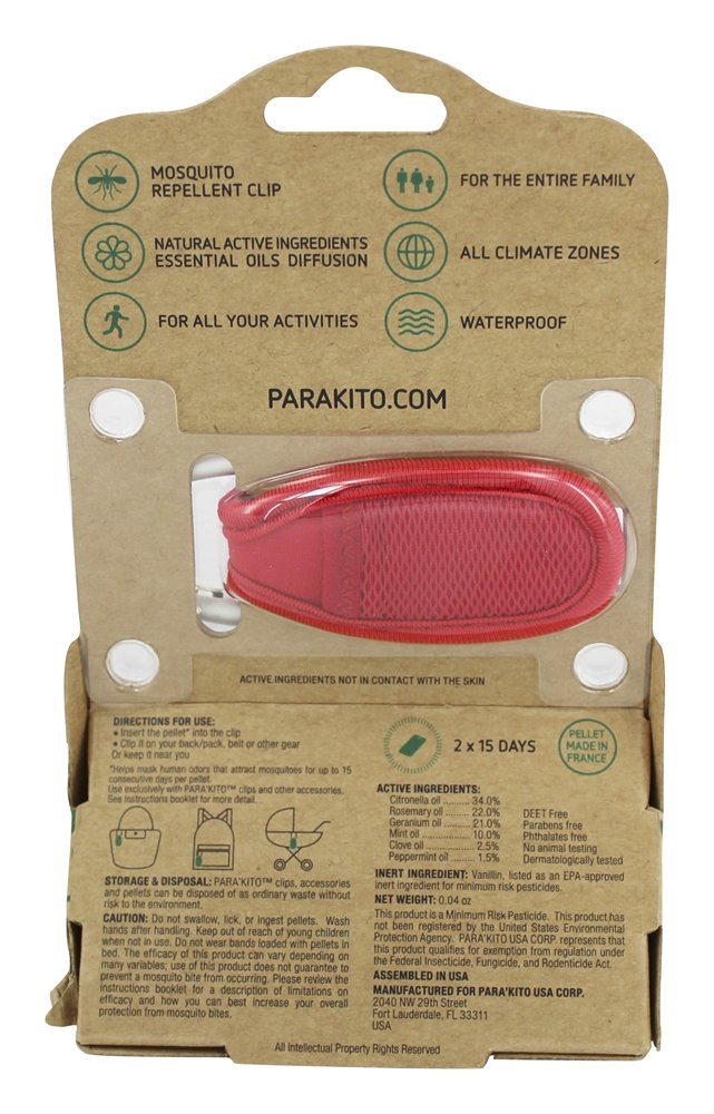 Mosquito Repellent Refillable Clip + 2 Pellets W127