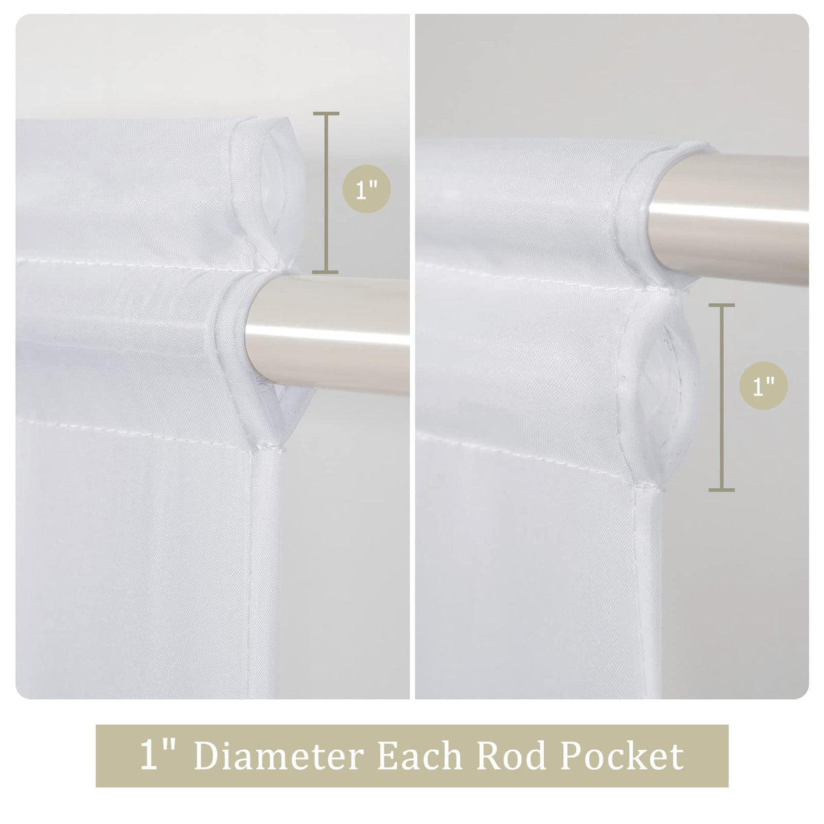 White 25 x 72 Inches Sidelight Sheer Curtains S43363