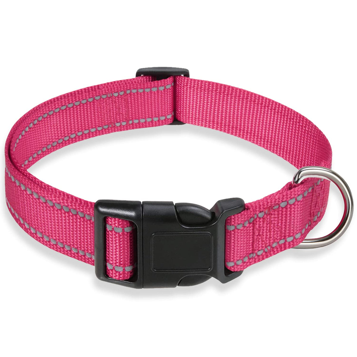 Reflective Adjustable Pink Dog Collar J92339