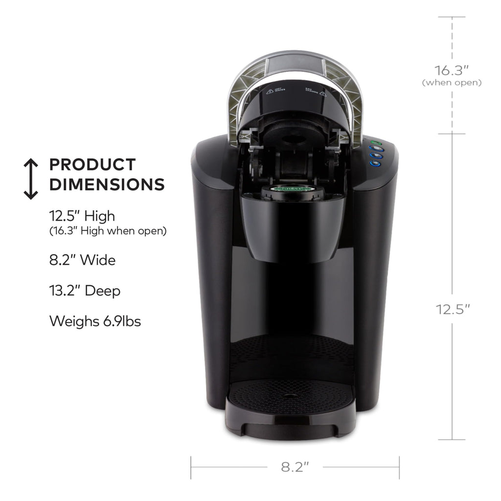 Black Single-Serve Coffee Maker with 3 Brew Sizes C49006