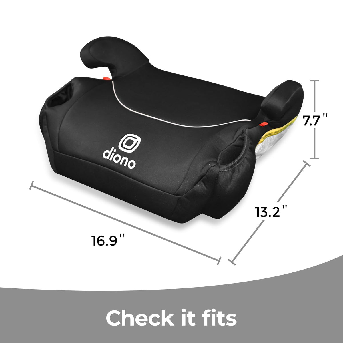 Black Backless Booster Car Seats, Pack of 2 E1228