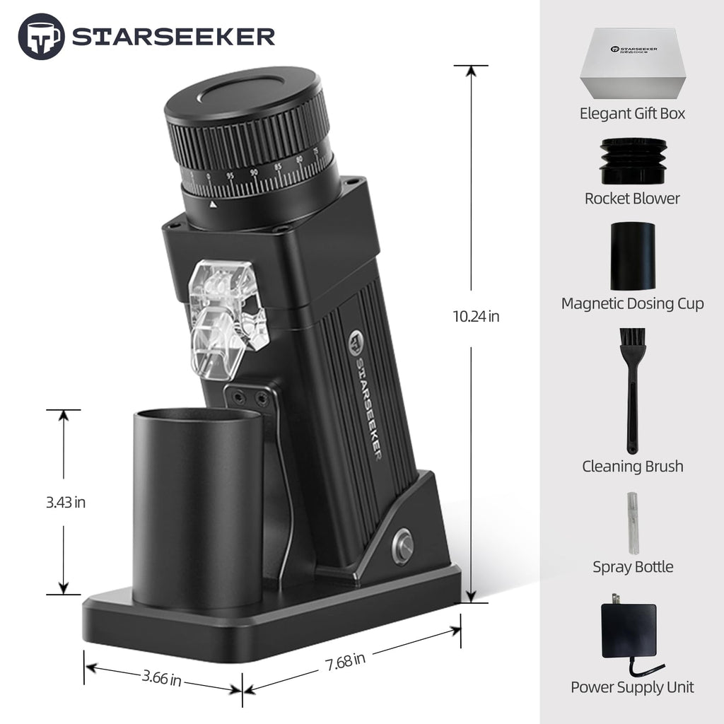 Electric Coffee Grinder with 55mm Titanium Conical Burr Q3612