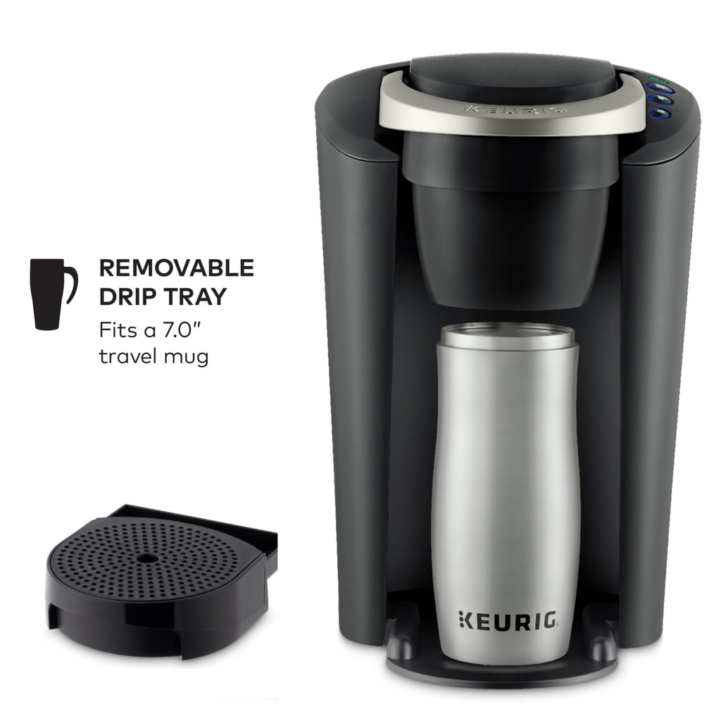 Black Single-Serve Coffee Maker with 3 Brew Sizes C49006