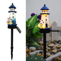 Blue and White Small Lighthouse Resin Floor Lamp A339858