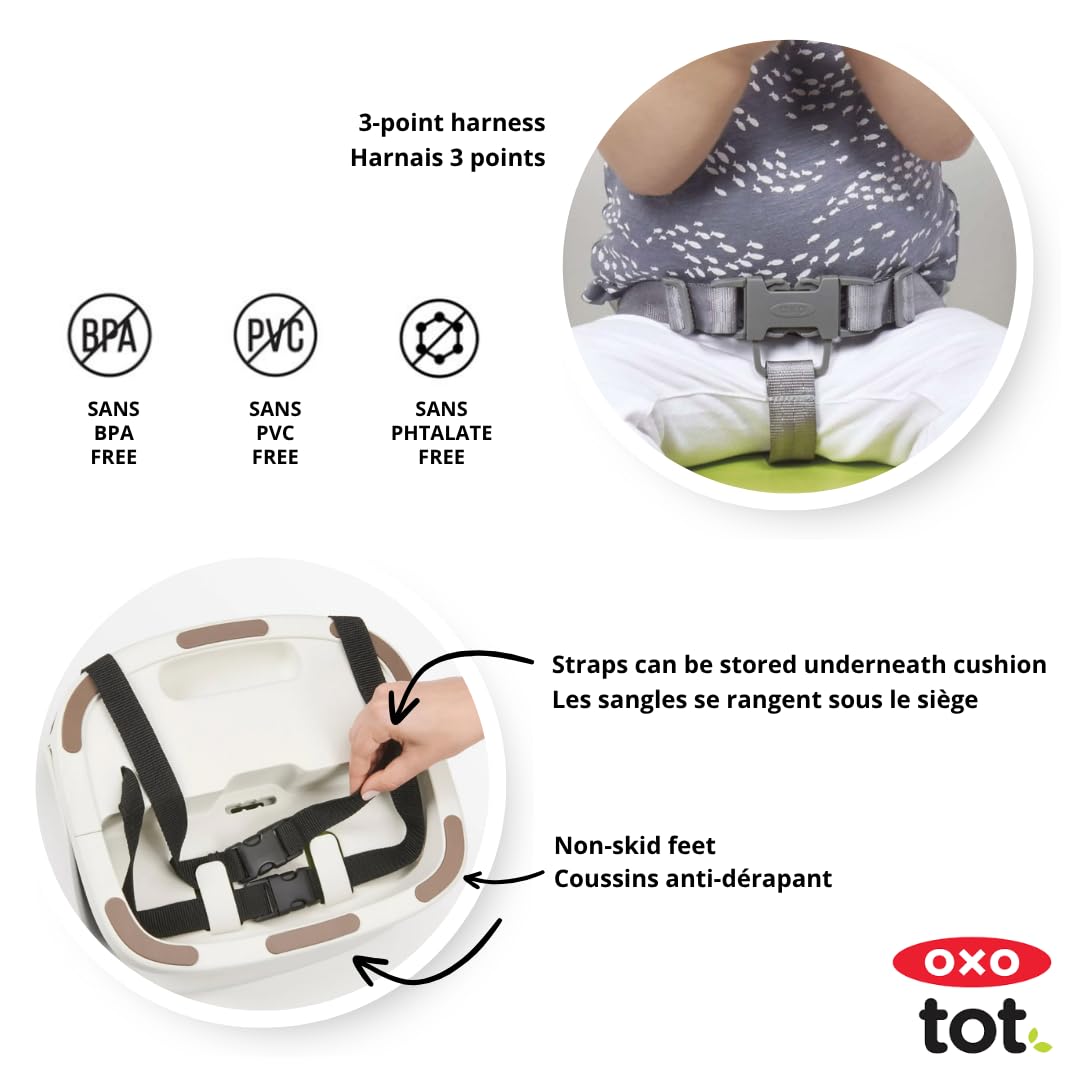 Gray Toddler Booster Seat with Straps I940