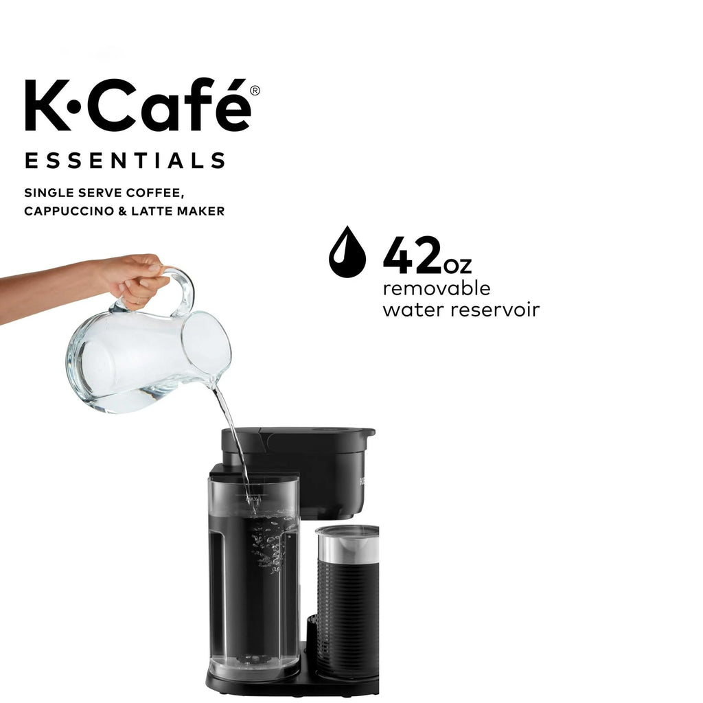 Black Single Serve Coffee Maker with Milk Frother U72525