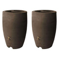50 Gallon Plastic Rain Barrel 2 Pack V274