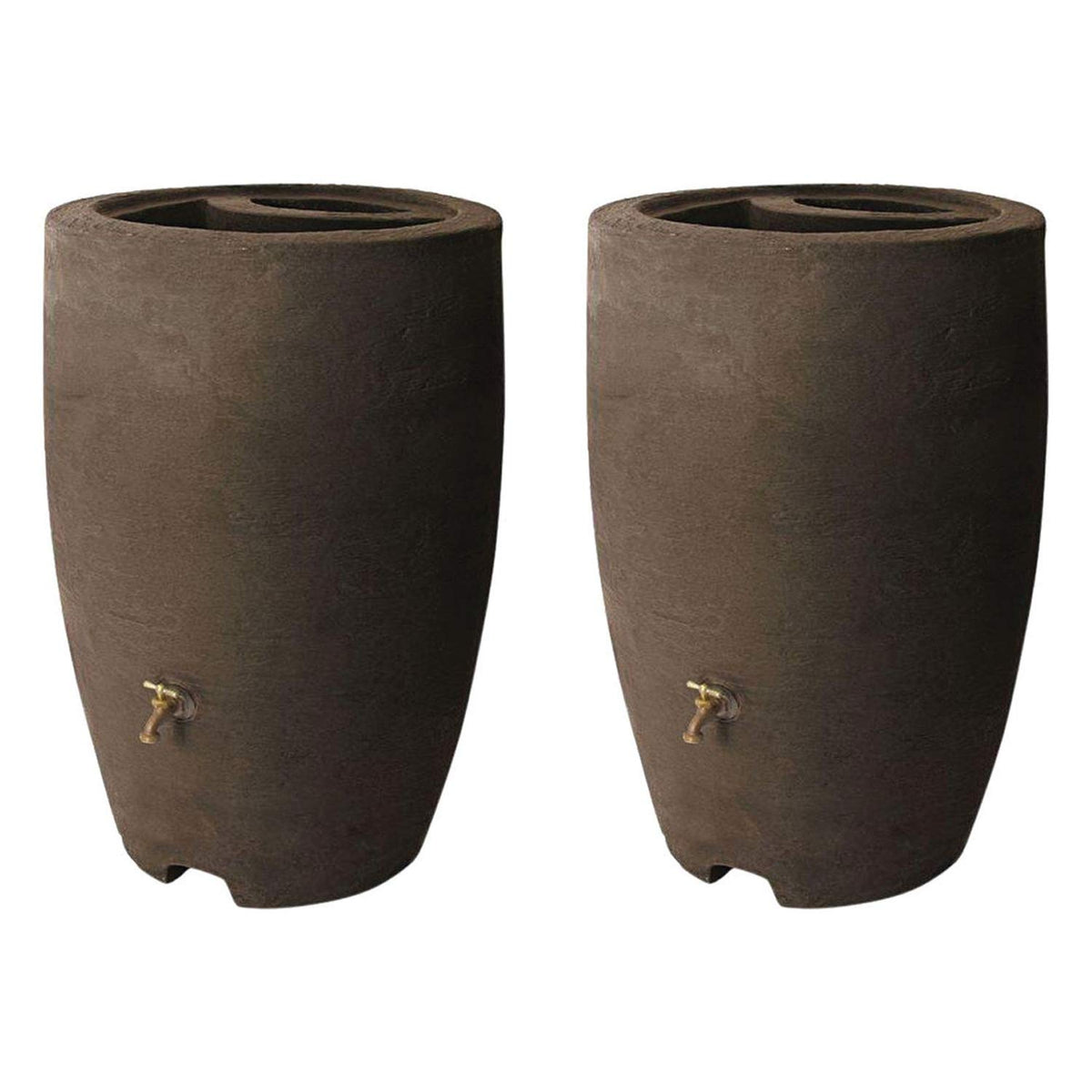 50 Gallon Plastic Rain Barrel 2 Pack V274
