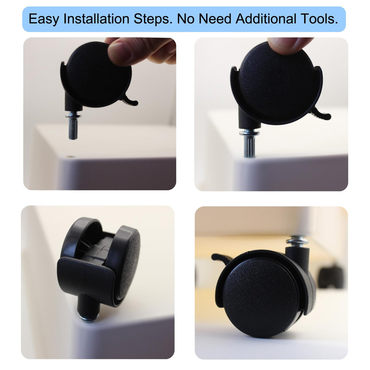 1.5 Inch Locking Swivel Caster Wheels 4 Pack D944