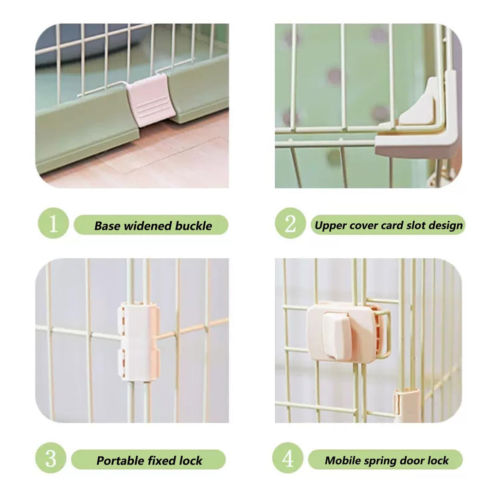 3/4-Tier Cat Cage Playpen with Hammock D713