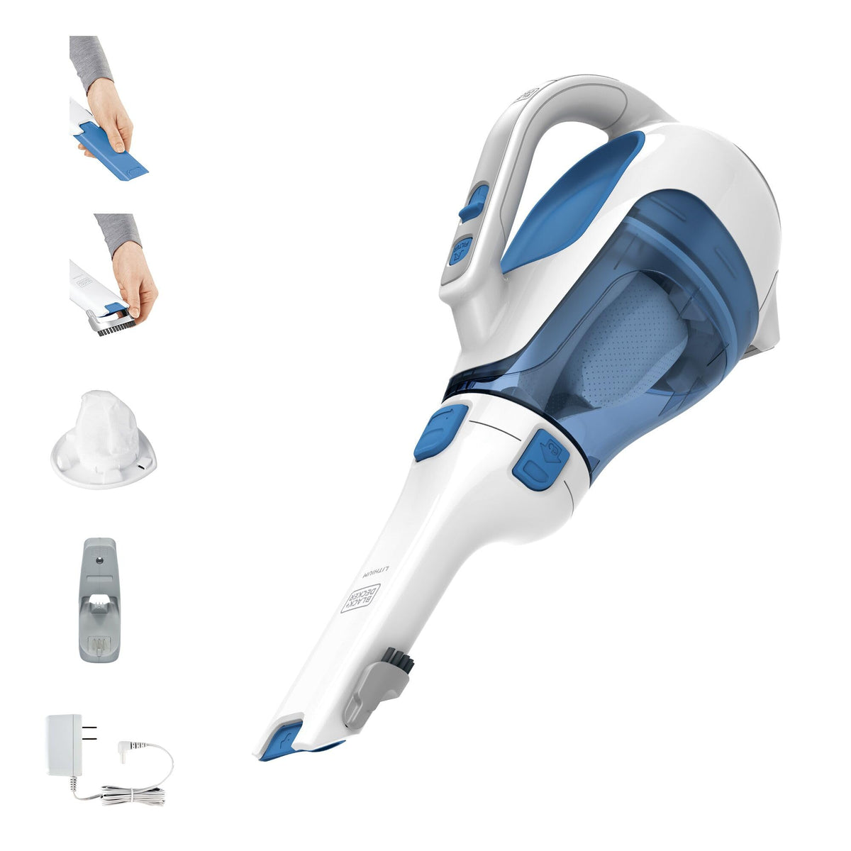 Cordless Handheld Vacuum with Rotating and Extendable Nozzle P930733