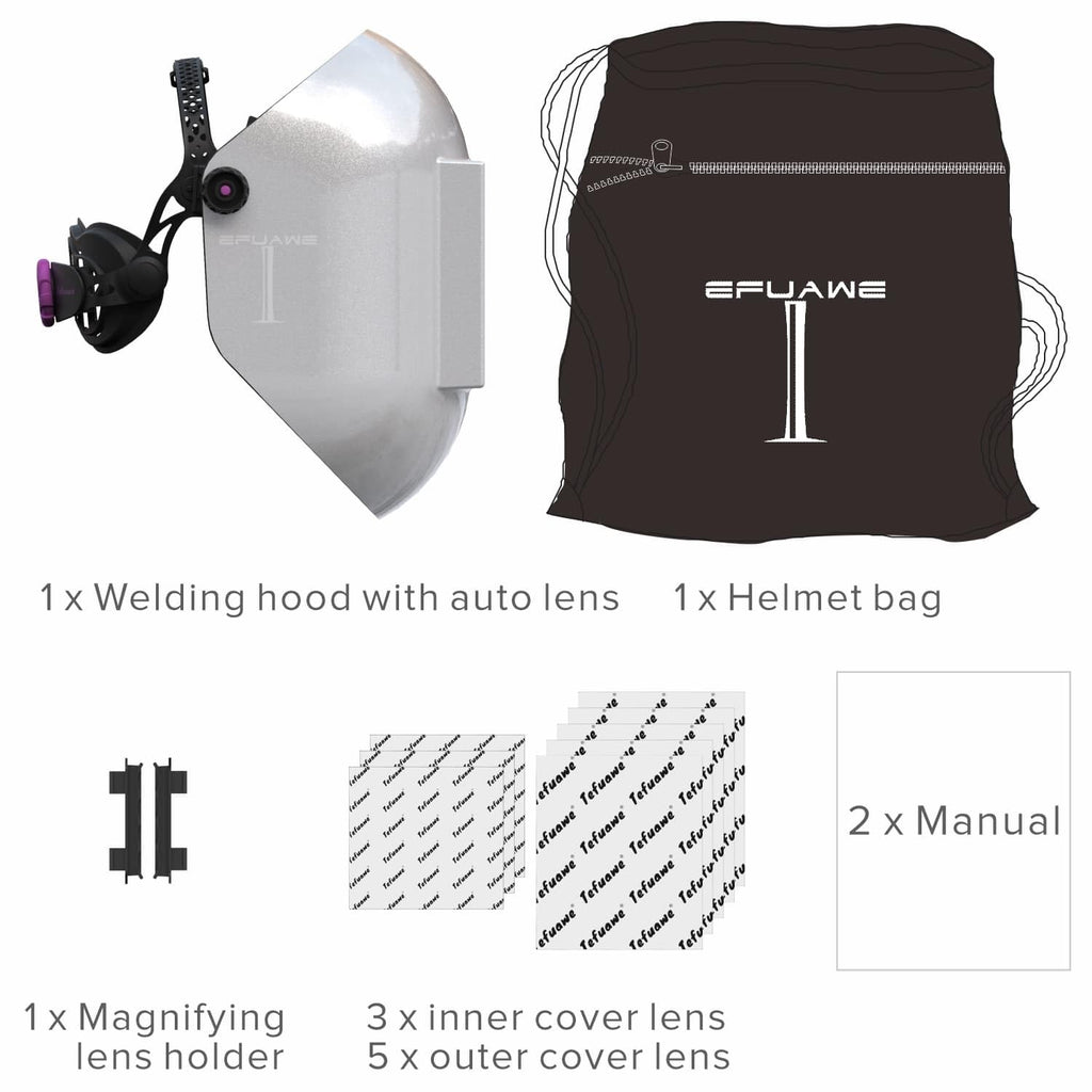 4 1/2" x 5 1/4" Fibreglass Auto Darkening Welding Hood N438