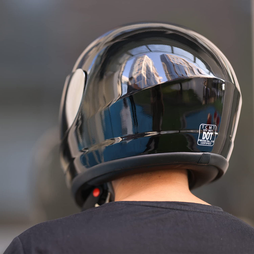 Gloss Black Full Face Motorcycle Helmet J118915