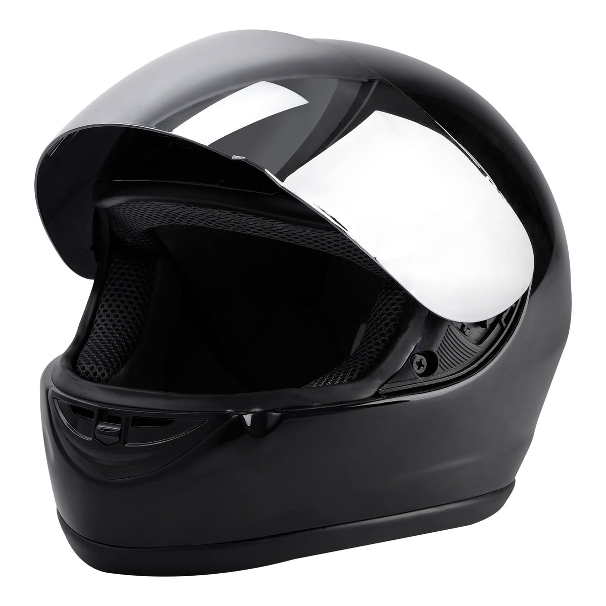 Gloss Black Full Face Motorcycle Helmet J118915