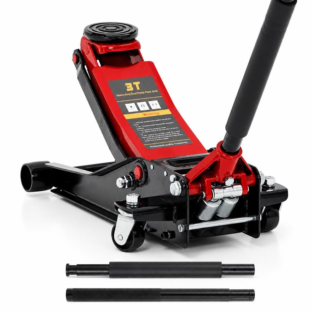 3 Ton Low Profile Steel Hydraulic Floor Jack L77037