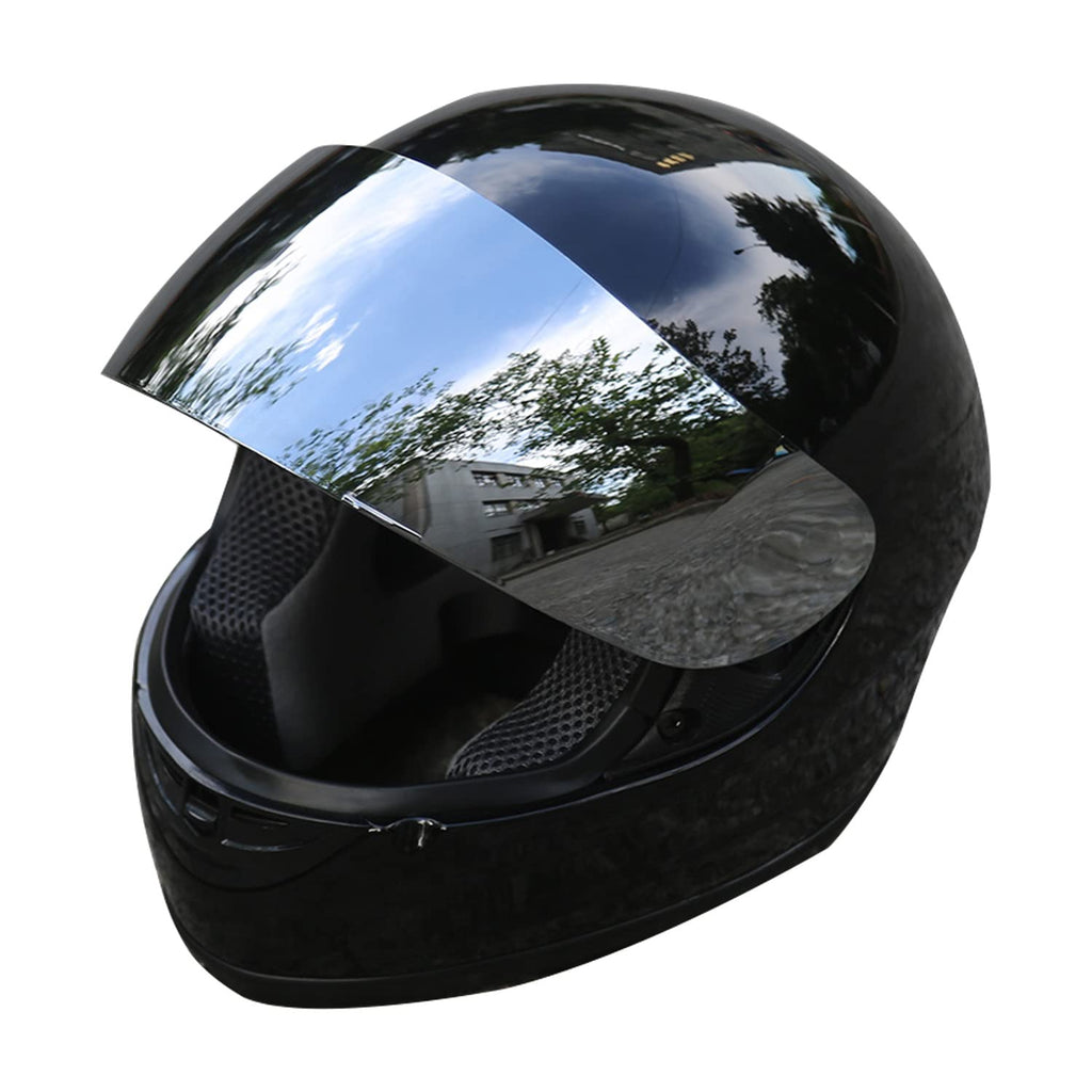 Gloss Black Full Face Motorcycle Helmet J118915