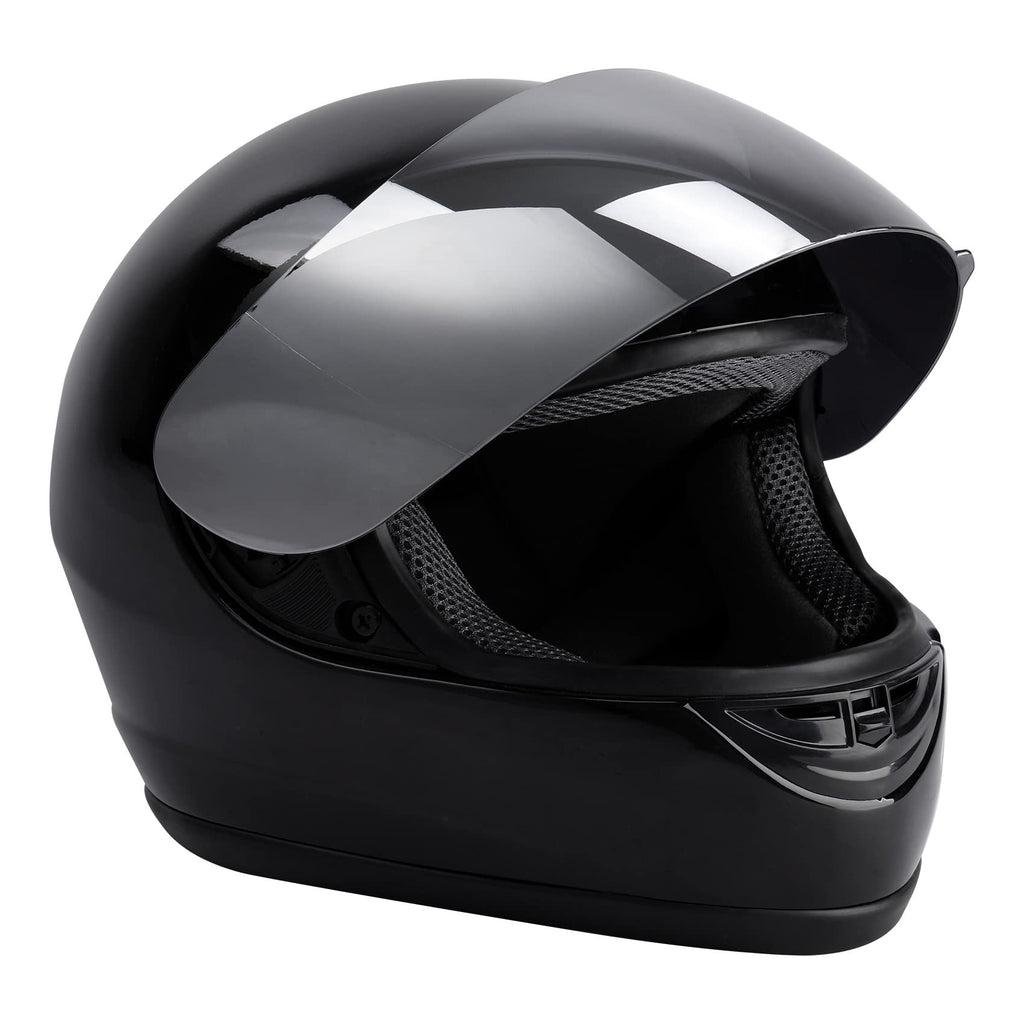 Gloss Black Full Face Motorcycle Helmet J118915