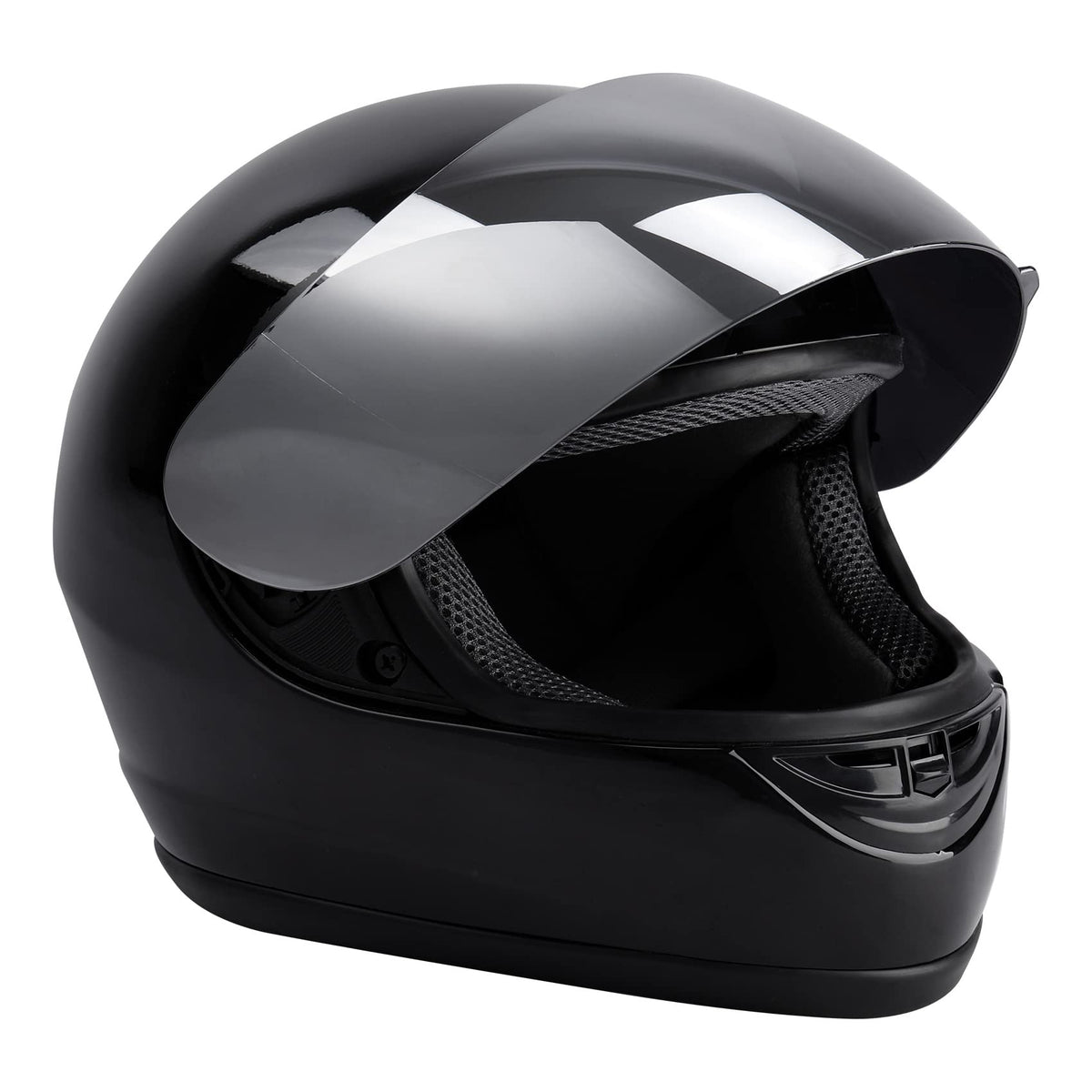 Gloss Black Full Face Motorcycle Helmet J118915