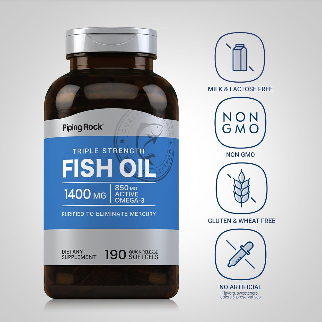 Fish Oil Omega 3 1400 mg 190 Softgels L518