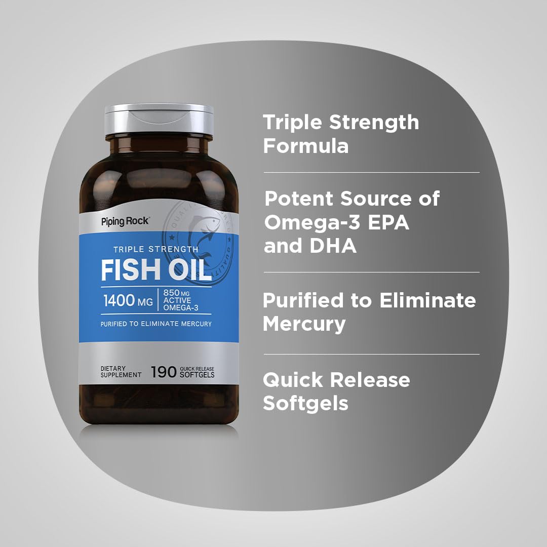 Fish Oil Omega 3 1400 mg 190 Softgels L518