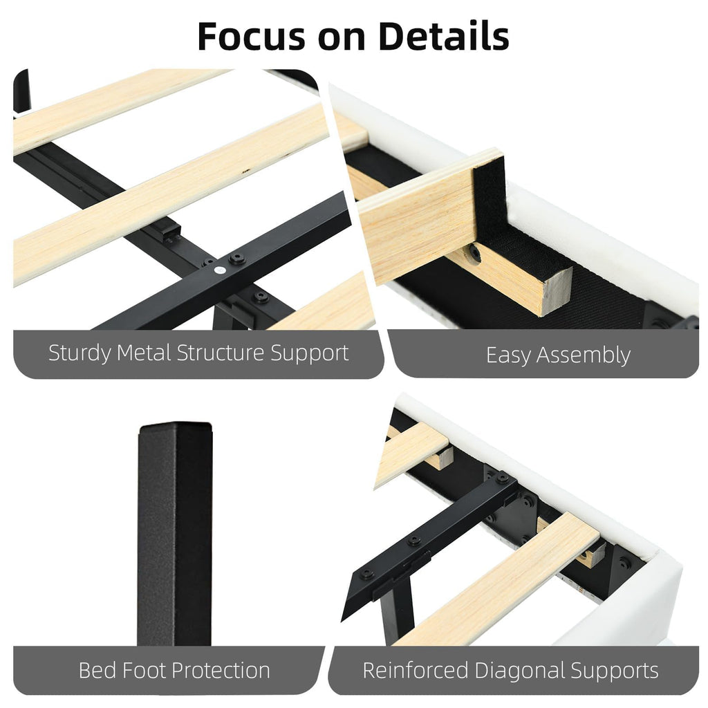 Full Floating Bed Frame with LED Lights T5205