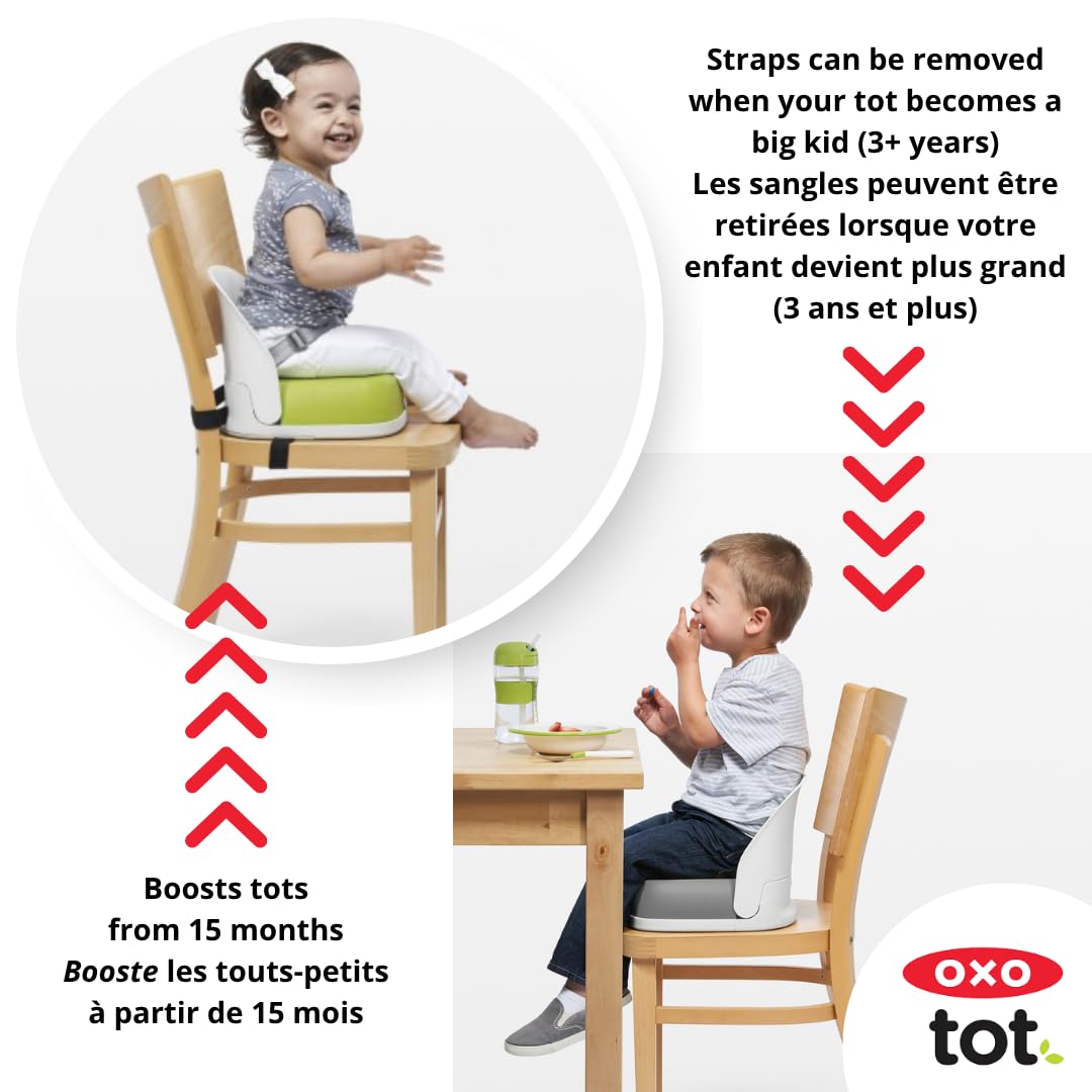 Gray Toddler Booster Seat with Straps I940