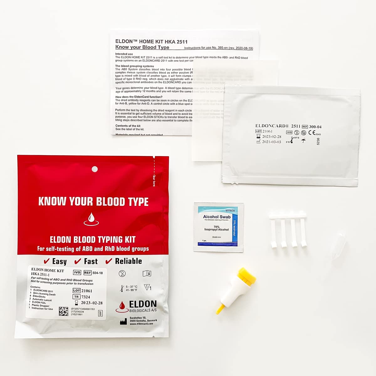 Home Blood Typing Kit 8 Kits N4979