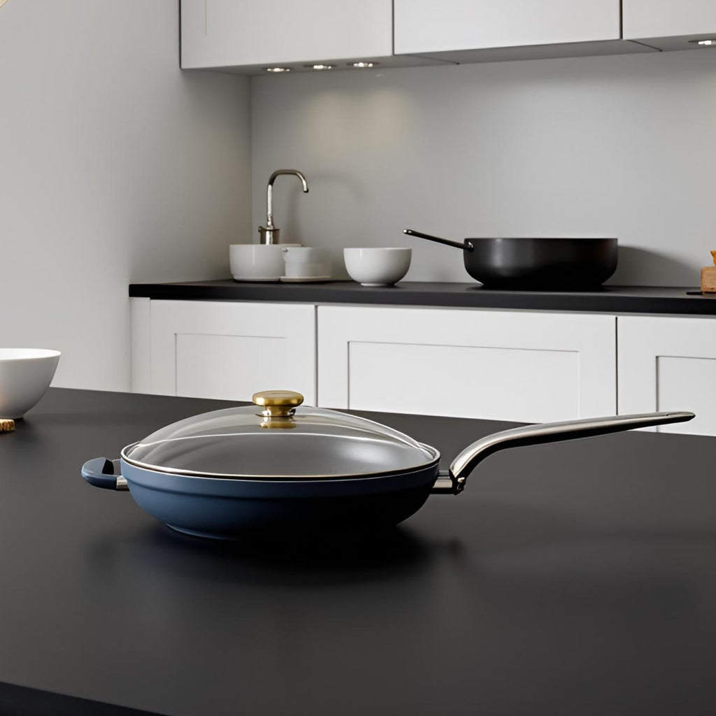 10" Tempered Glass Lid with Steam Vent & Stainless Steel Rim E693