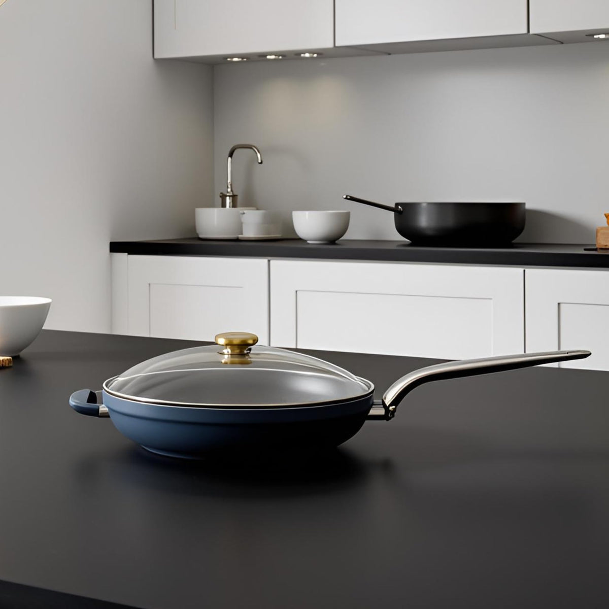 10" Tempered Glass Lid with Steam Vent & Stainless Steel Rim E693