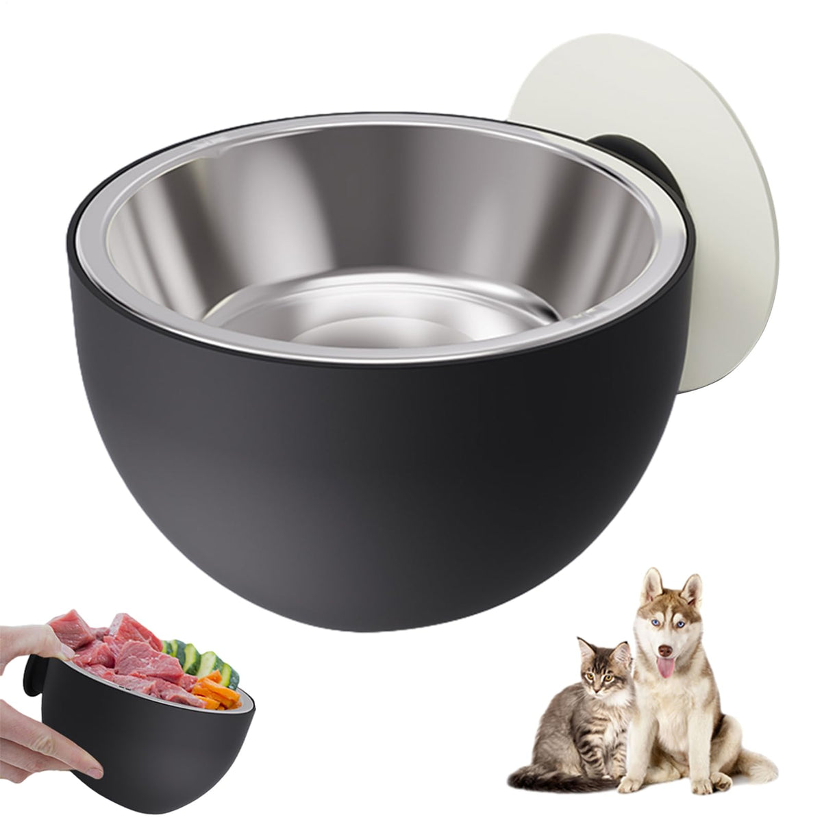 Wall Mounted Pet Bowls Dishwasher Safe O5883