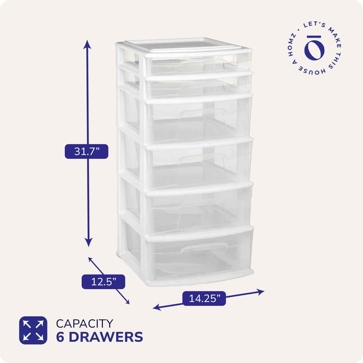 6-Tier Storage Cart with Removable Wheels N36166