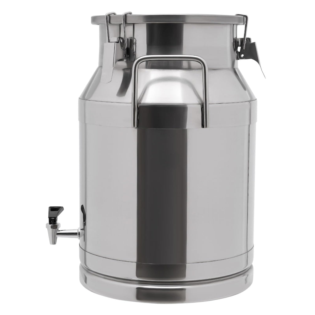 30L Stainless Steel Milk Can with Handle Sealed Lid and Faucet U265609