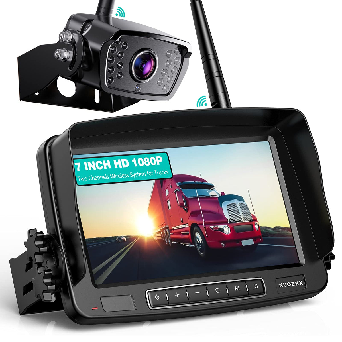 Wireless Backup Camera 7 Inch Monitor Rear View Camera System IP69 Waterproof Night Vision Y347
