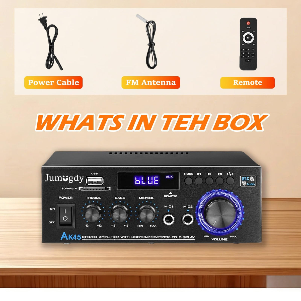 800W 2 Channel Bluetooth Power Amplifier X866